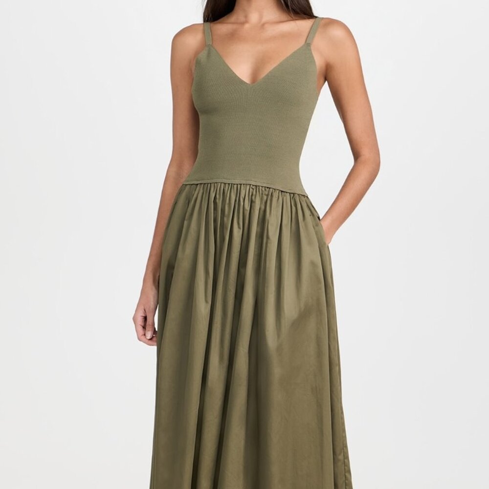 La Ligne Knit Combo Dress with Poplin Skirt - Picture 2 of 8